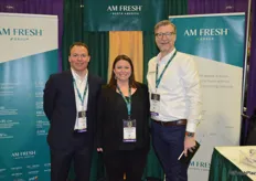 Joe Dugo, Stephanie Cavallo and Donald Slot with AM FRESH North America. The company focuses on citrus and grape breeding and was previously called AMC Direct.